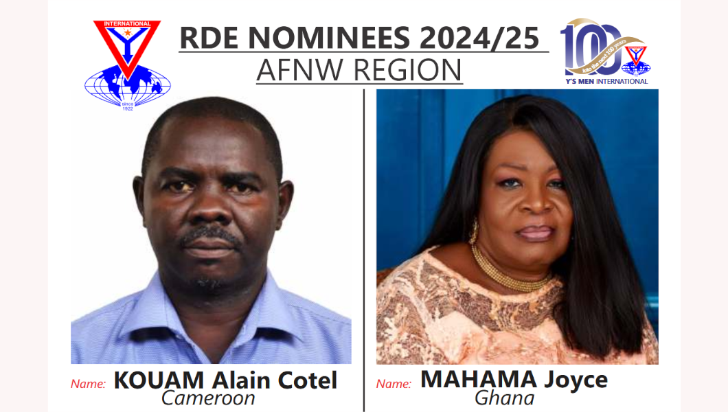 Y's Men AFNWR: Alain Côtel Kouam, New Regional Director-Elect (RDE) | Credit: Y's Men
