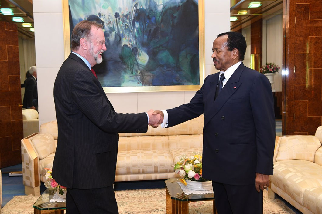 Tibor Nagy et Paul Biya au Palais de l'Unité le lundi 18 mars 2019 / ©PRC