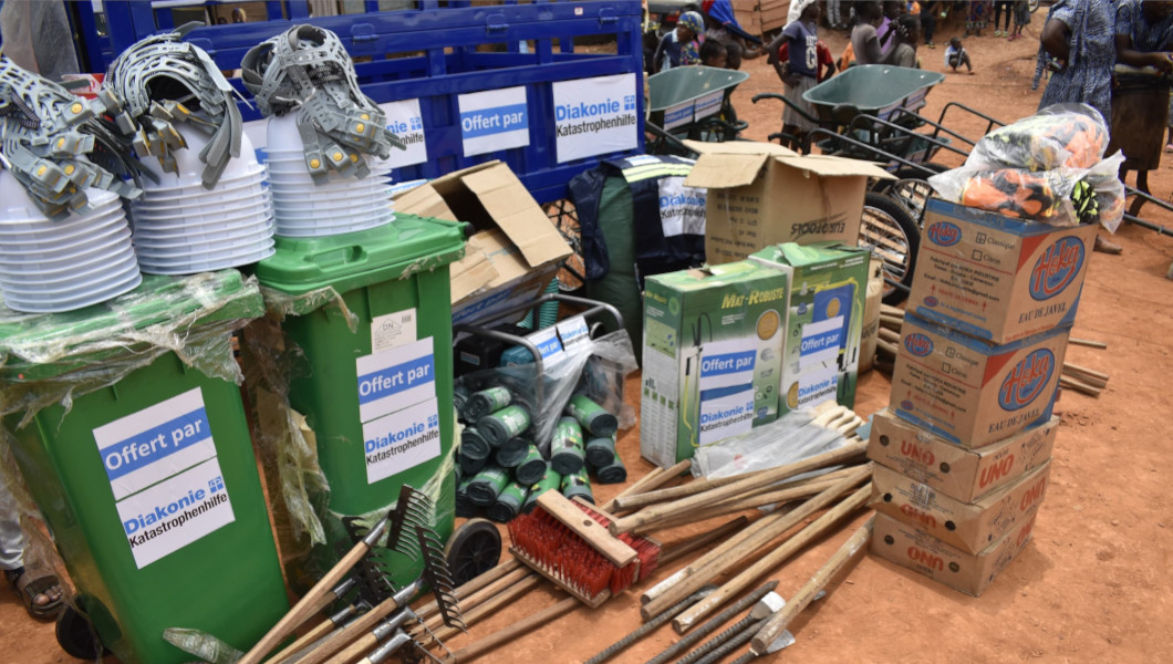 Matériel offert par Afrique solidarités | Crédits photo : ME